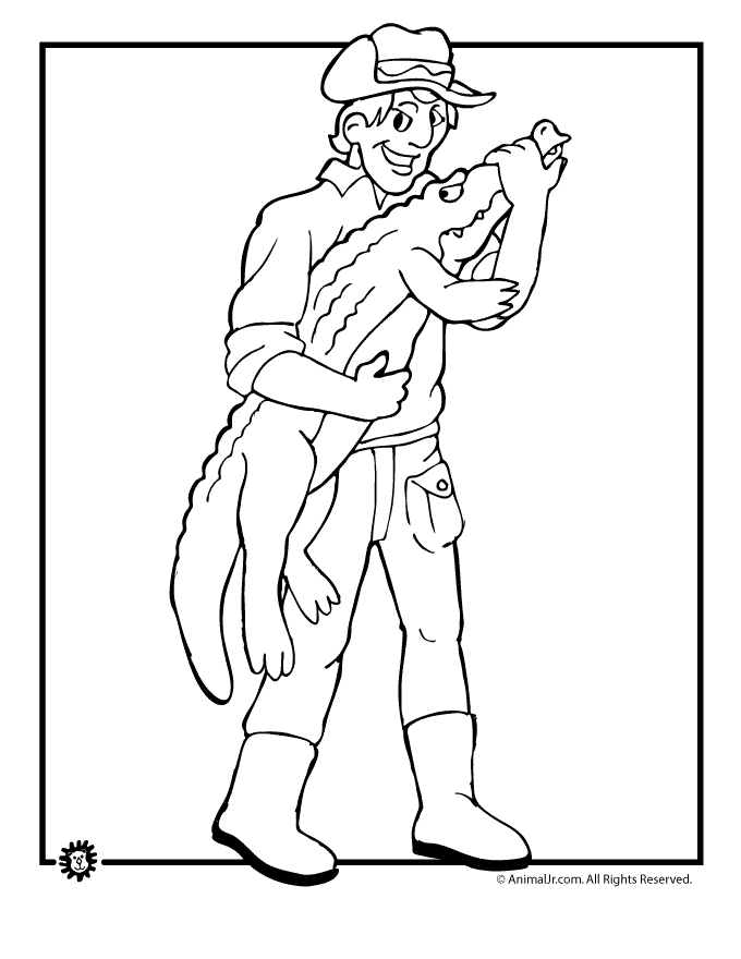 monkey and crocodile Colouring Pages (page 3)