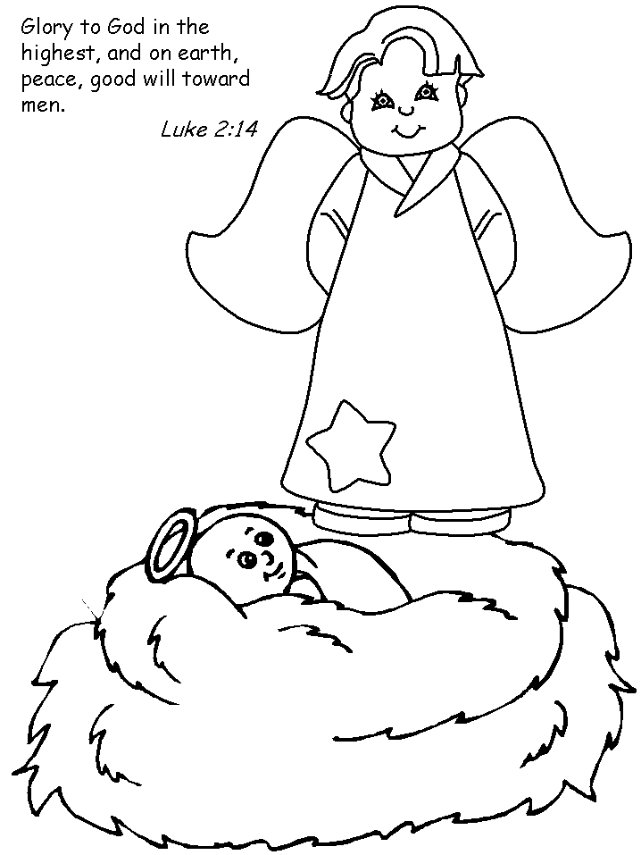 Printable Nativity2 Bible Coloring Pages