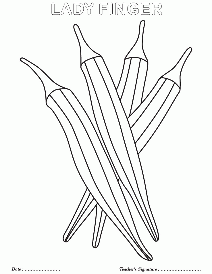Lady fingers coloring pages | Download Free Lady fingers coloring 