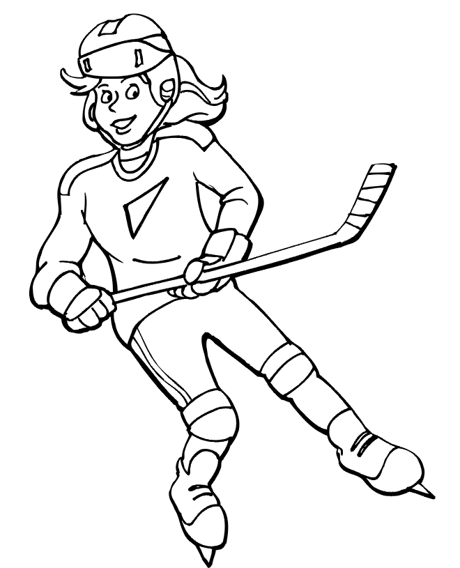 hockey net Colouring Pages