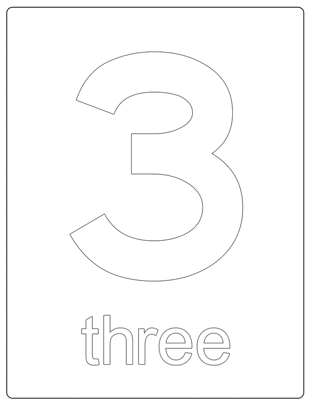Pix For > Number 3 Coloring Pages