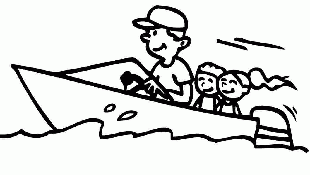 Free Transportation Boat Colouring Pages - #