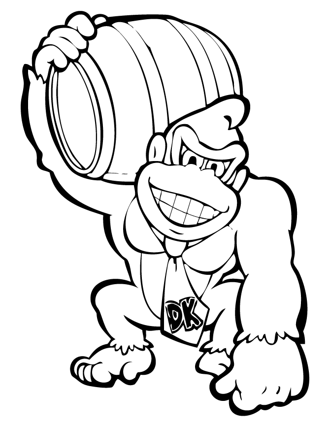 Gallery For > Donkey Kong Coloring Pages