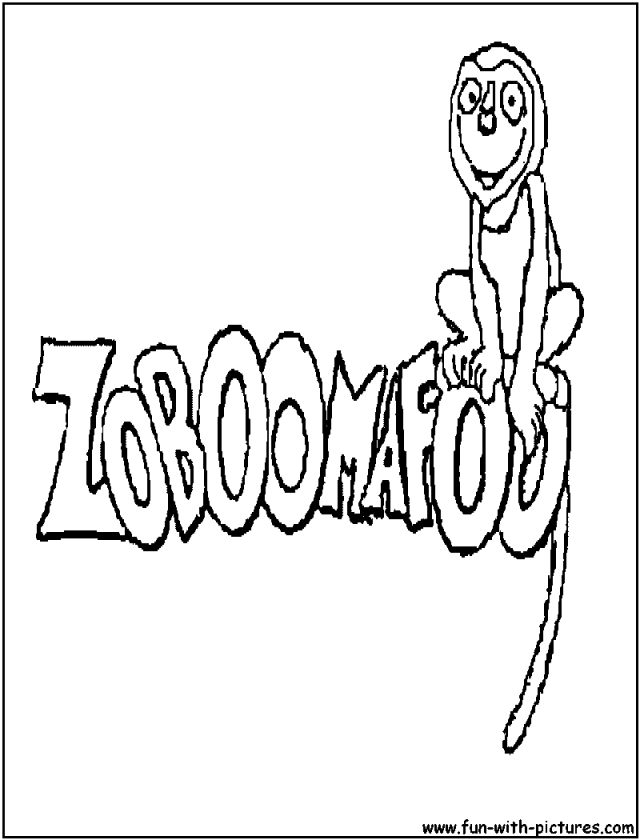 Pin Zoboomafoo Coloring Page Of Monkey From Zoo Boo Mafoo Cake On 