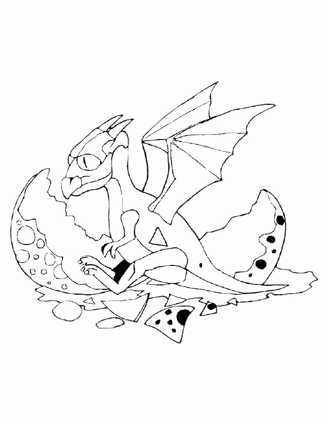dragon 9 Colouring Pages
