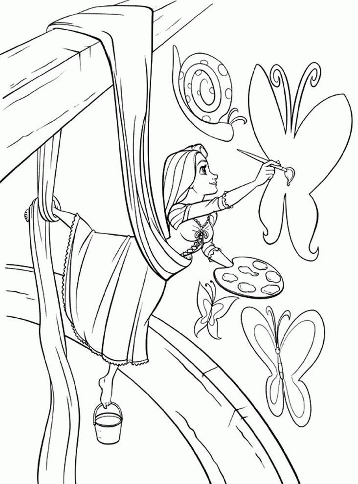 dragon disney tangled Colouring Pages