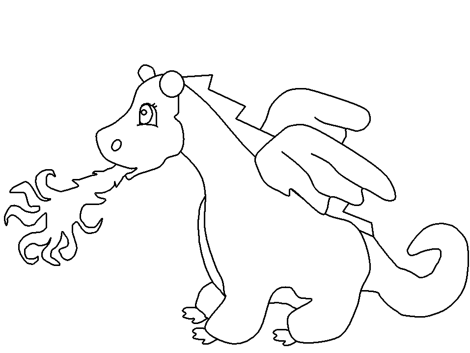 Simple Dragon Coloring Pages For Kids Images & Pictures - Becuo