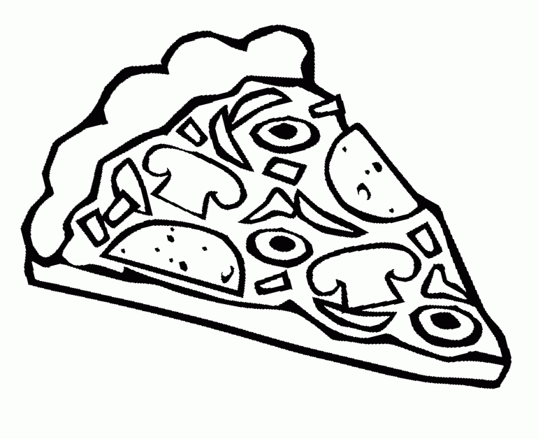 Slice Of Pizza That Are Useful Coloring For Kids - Cookie Coloring 