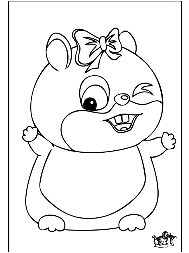 Funnycoloringcom Animals Coloring Pages Rodents Hamster 1