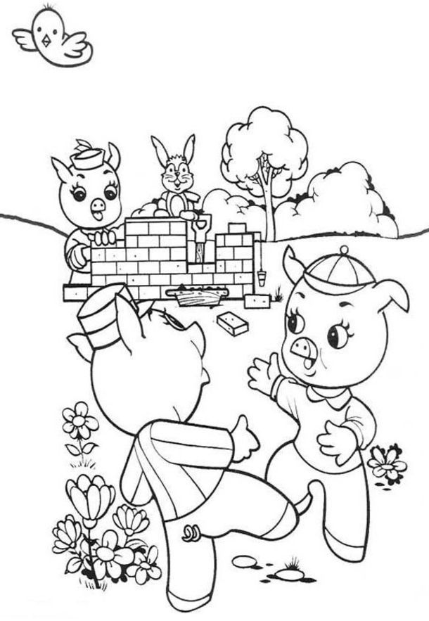 Three Little Pigs Coloring Sheets