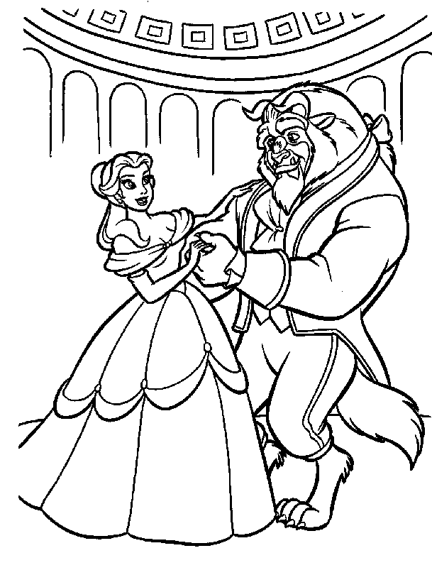 Beauty And The Beast Pictures Of Characters Coloring Home