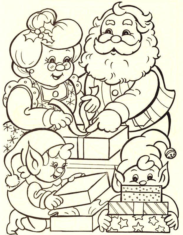 santa clause coloring pages