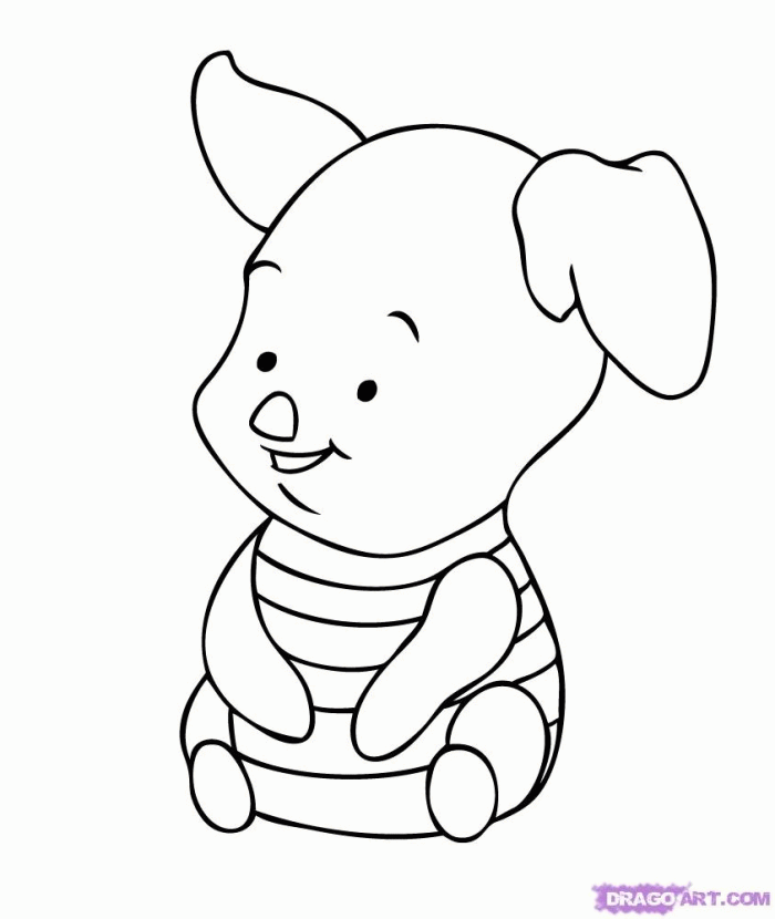 Baby Cartoon Characters Coloring Pages Picture
