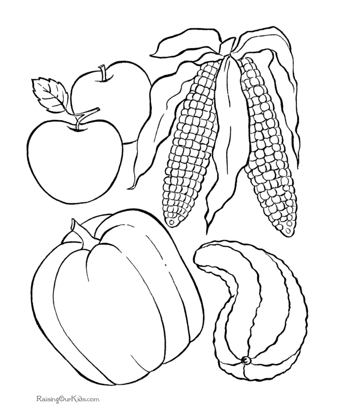 Kids printable Thanksgiving coloring pages 005