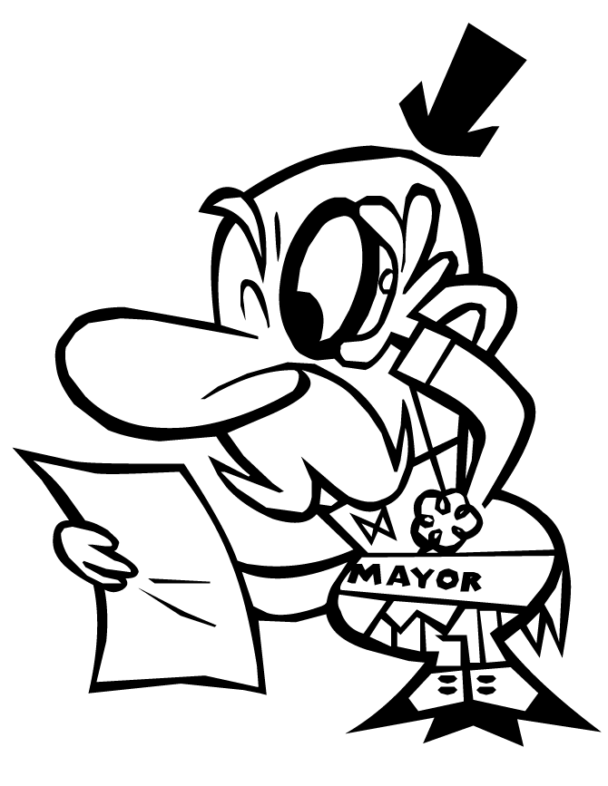 Powerpuff Girls Townsville Mayor Coloring Page | Free Printable 