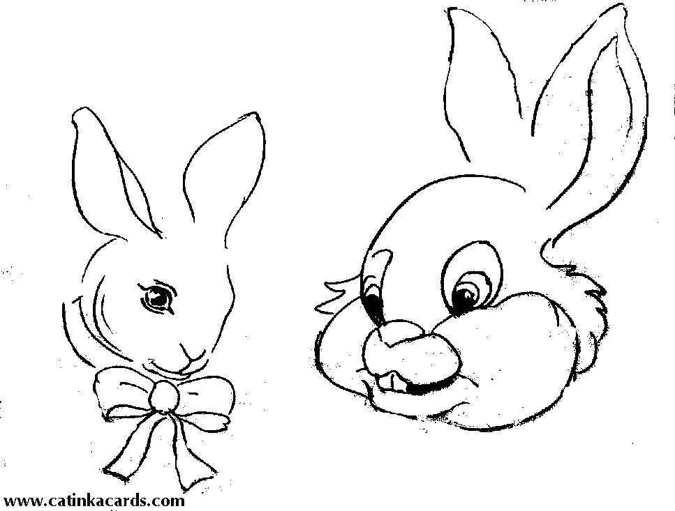 Animal Coloring Easter Rabbit Coloring Page Easter Rabbit : rabbit 