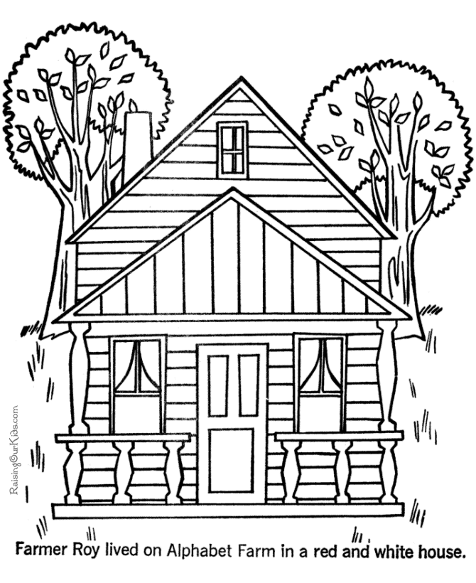 Houses to print and color 006