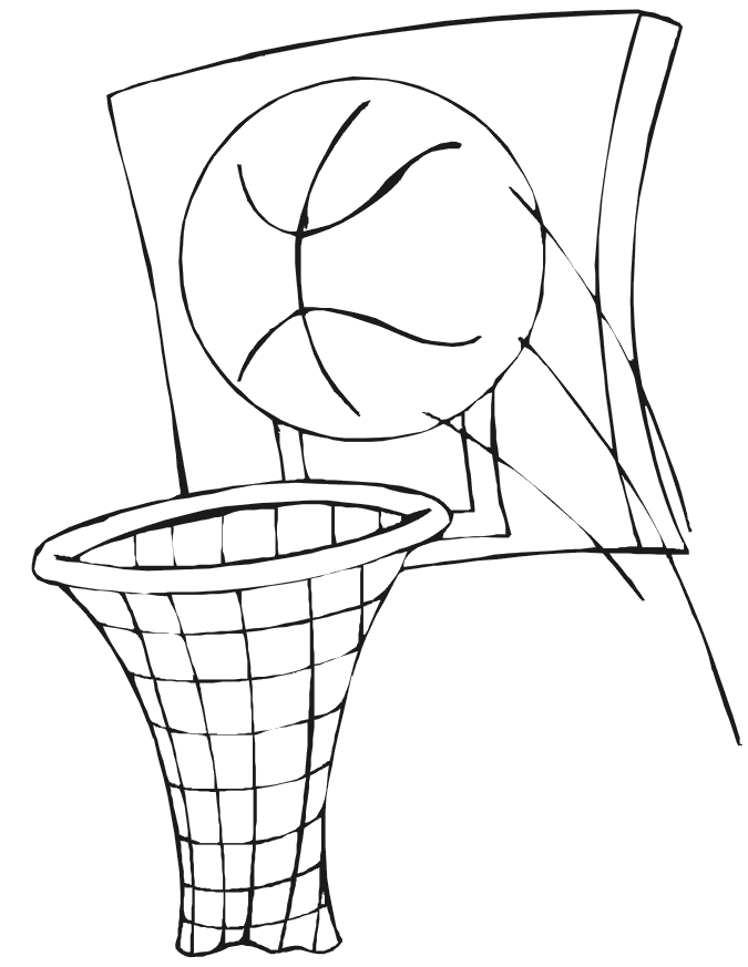 Basketball Coloring Picture | Ball and Net