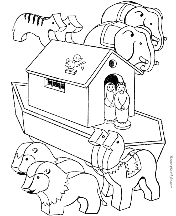 Noah Ark coloring page 003