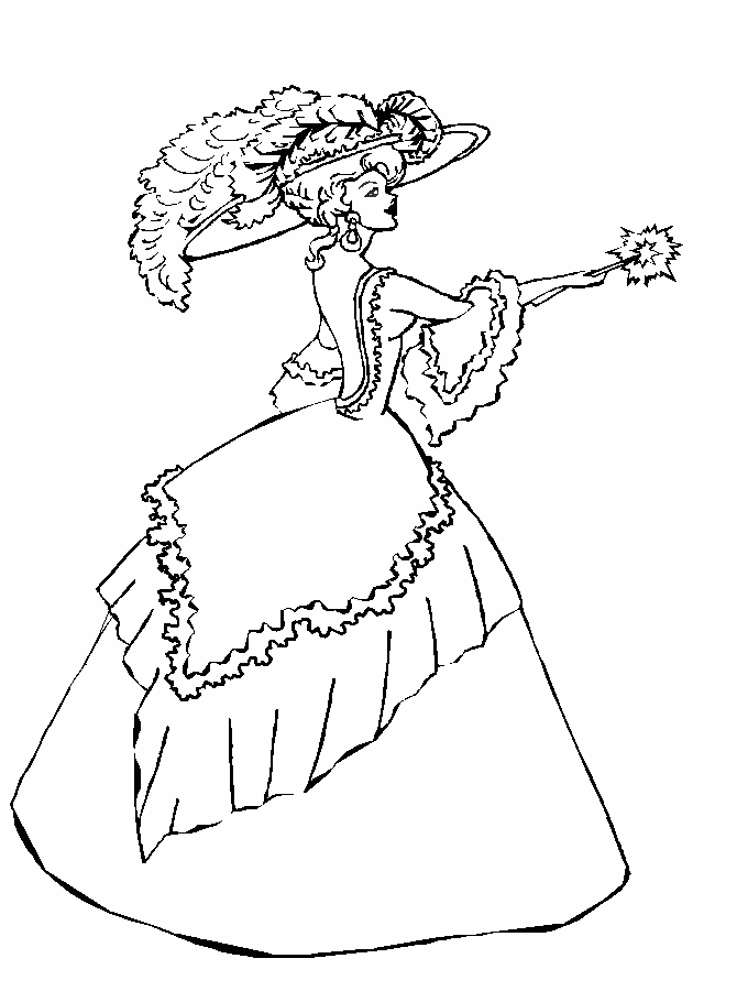 Medieval Princess Coloring Page