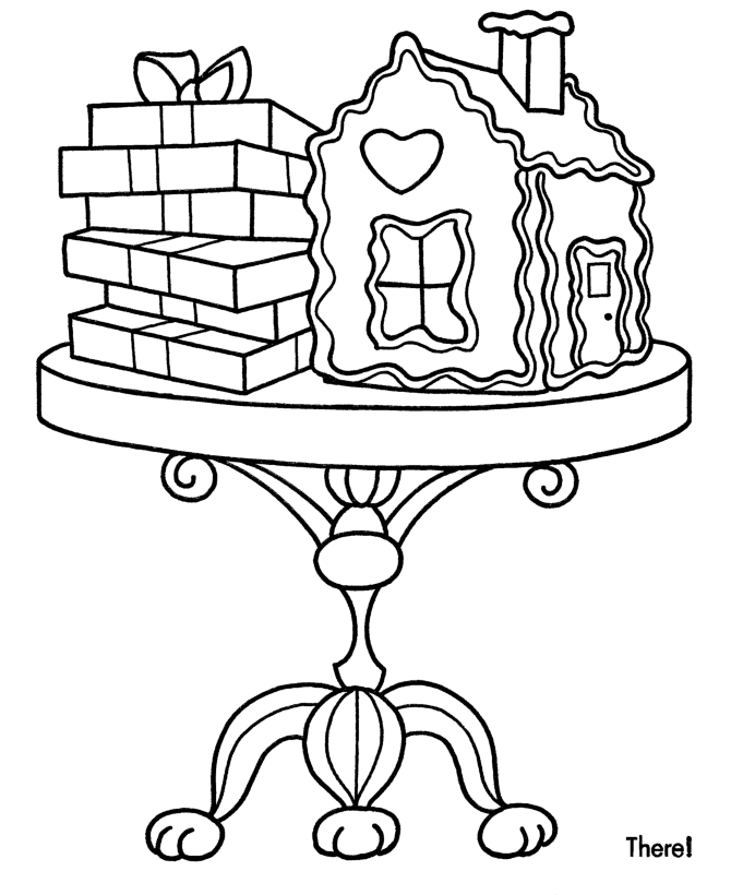 Christmas Party Coloring Pages - Christmas Party Presents Coloring 
