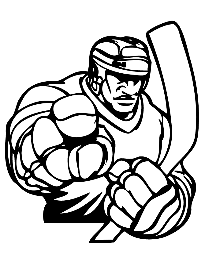 girl hockey player Colouring Pages (page 3)