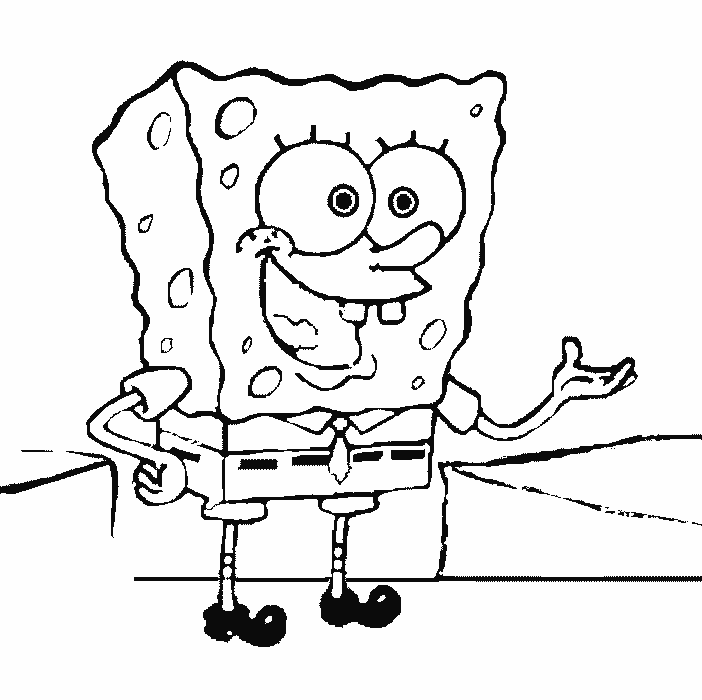 Spongebob talking coloring page