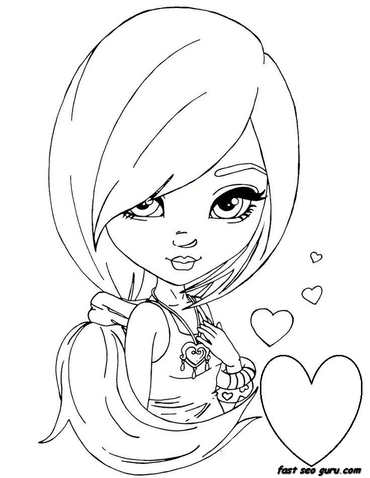 Beautiful Girl Coloring Pages - Free Printable Coloring Pages 