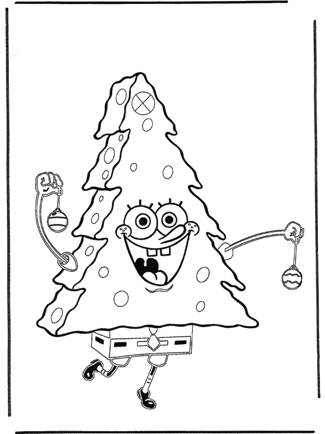 Dog and Christmas Tree Coloring Page | Kids Coloring Page