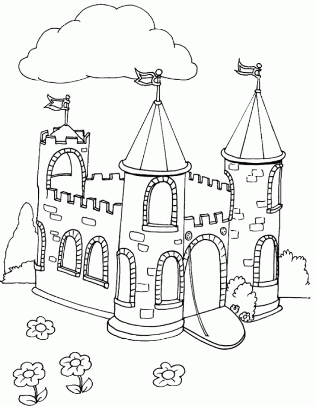 castle tower Colouring Pages