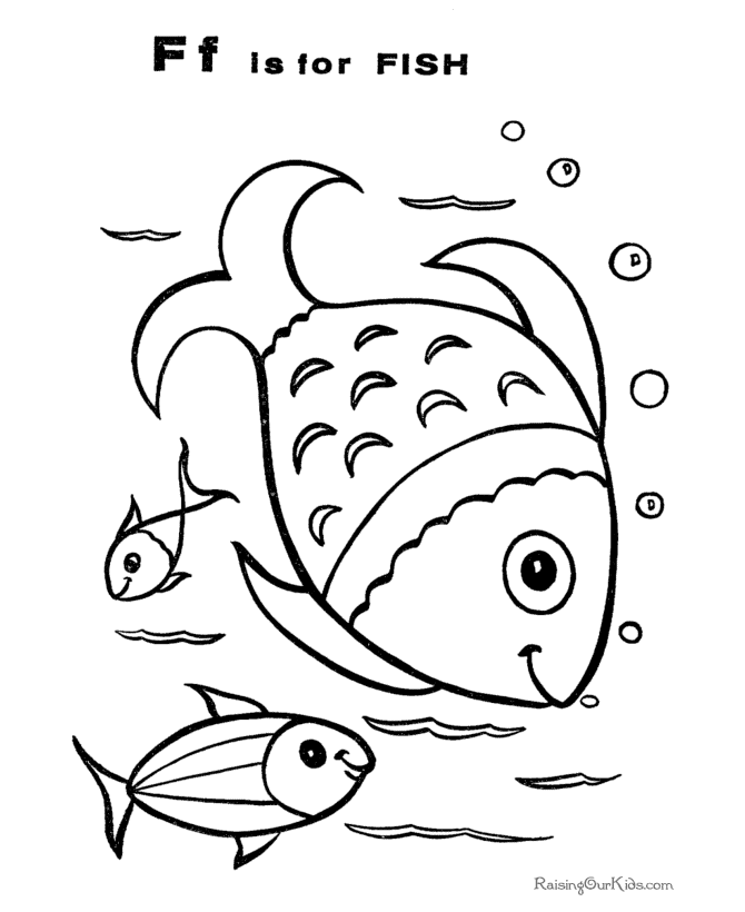 Coloring Book Pages Of Fish