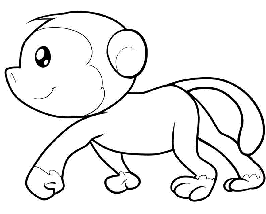 Animal Coloring Cute Baby Animals Cartoon Coloring Pages 