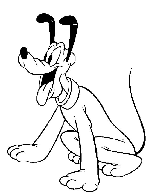 Pluto A Disney Dog Eaa B P Coloring Pages