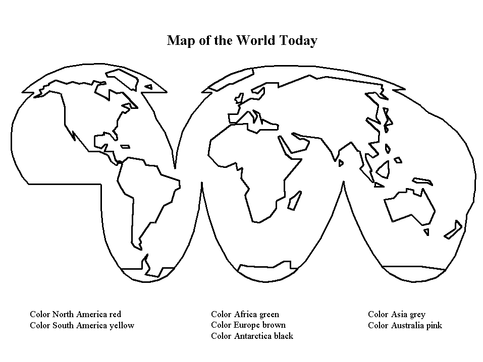 World-map-coloring-pages-5 | Free Coloring Page Site