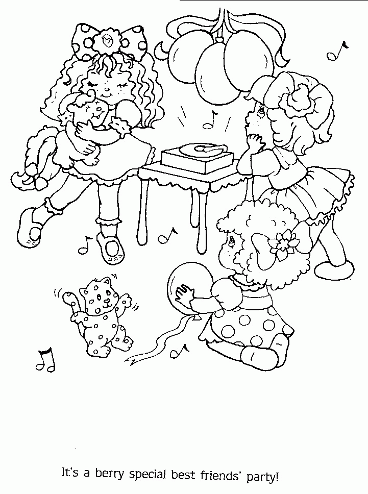 Strawberry Shortcake Coloring Book - Cute As A Berry 1991 @ Toy 