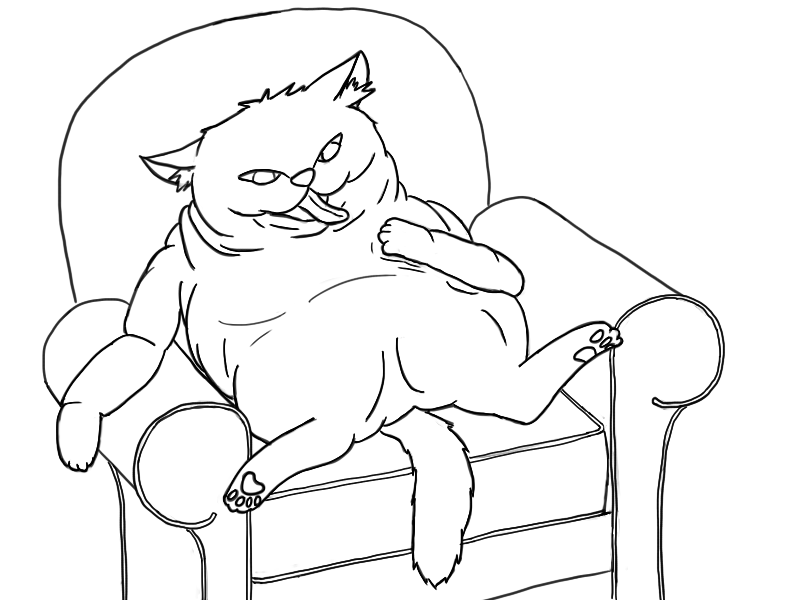 fat cat printable coloring page : Printable Coloring Sheet ~ Anbu 