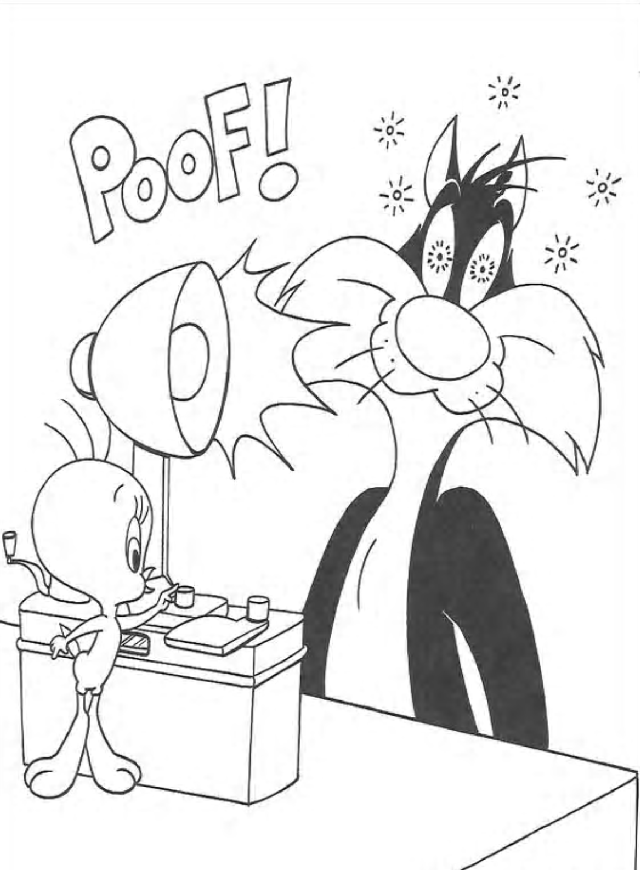 Tweety Silvester Coloring Pages