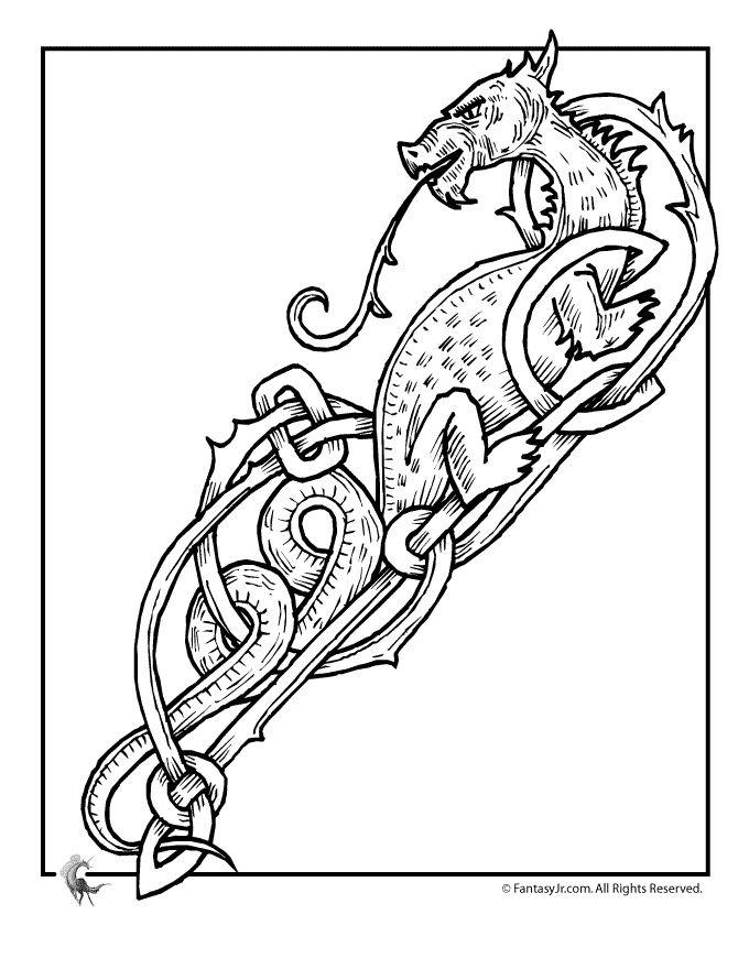 Celtic Dragon Coloring Pages | coloring!