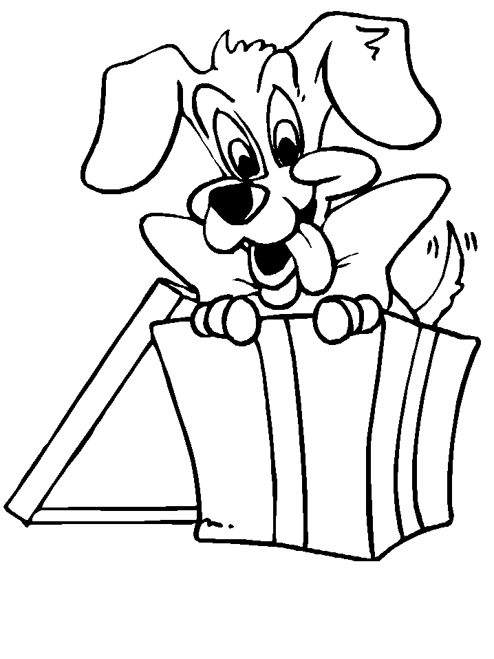 Puppy Christmas Coloring Pages & Coloring Book