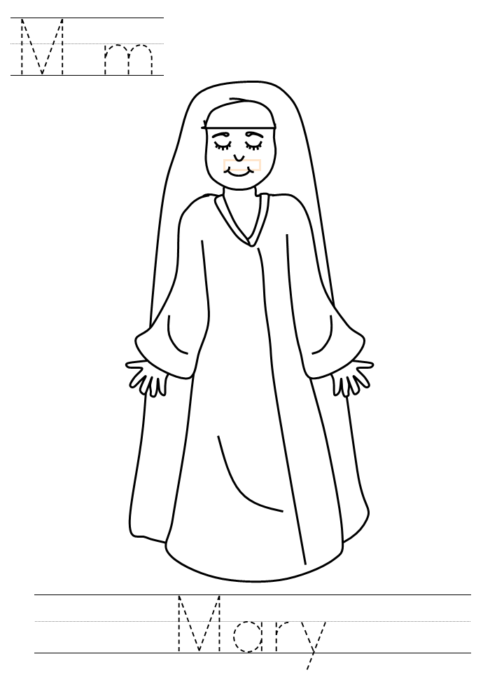 Coloring Pages Of Mother Mary Coloring Home