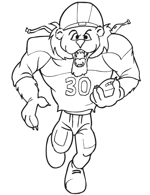 not appear when printed only the football coloring page will print 