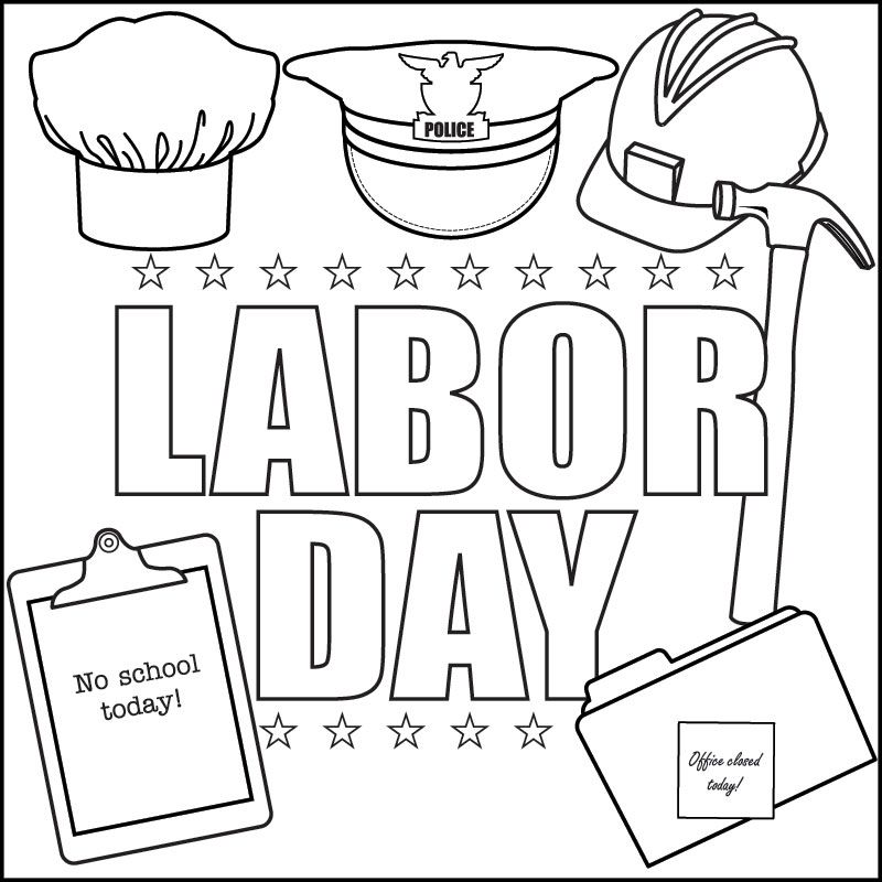 Happy Labor Day Coloring Pages