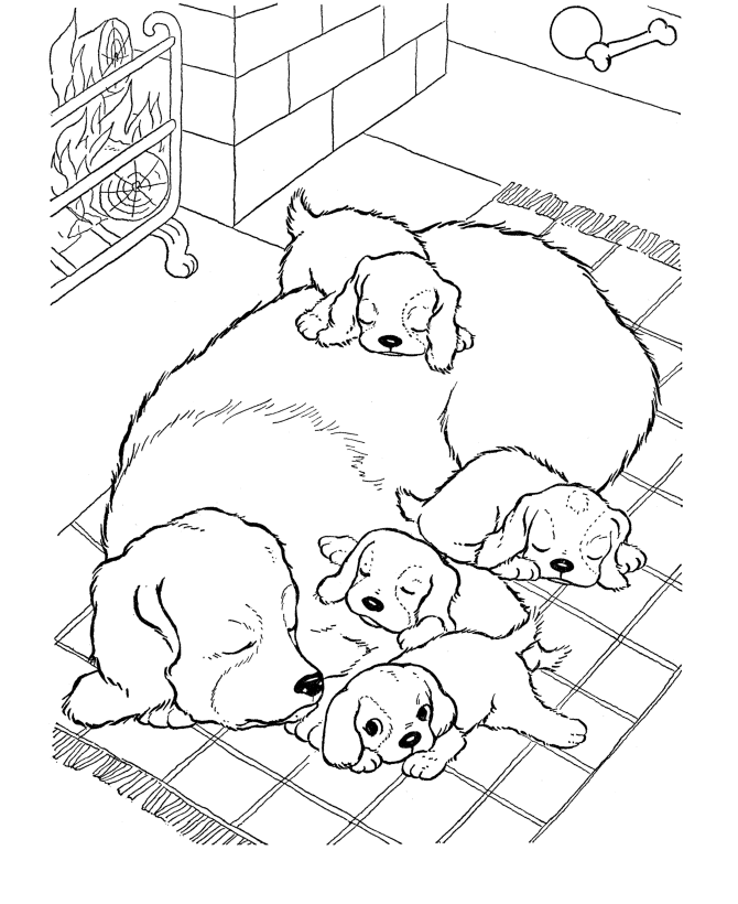 pages bonebw mammals dogs printable coloring page