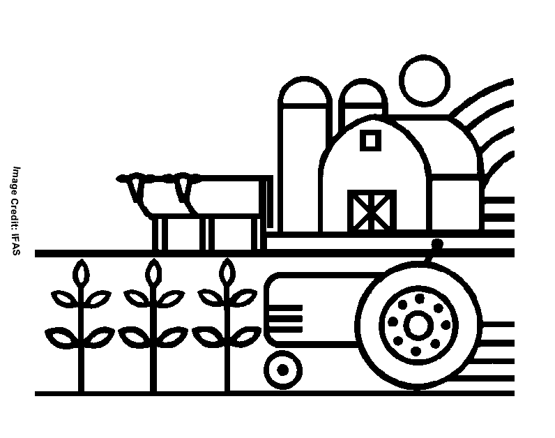 Farm Tractor - Free Coloring Pages for Kids - Printable Colouring 