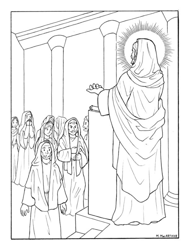 Mysteries Of The Rosary Coloring Pages Coloring Home