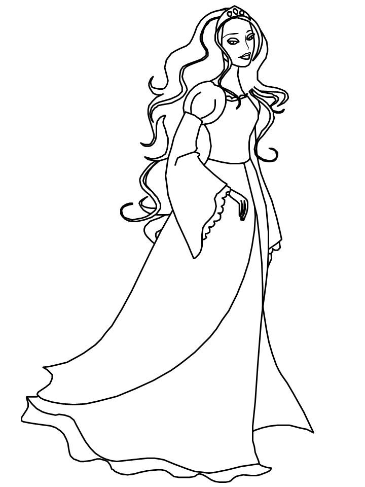 Irish Princess Girl Coloring Pages | Coloring pages