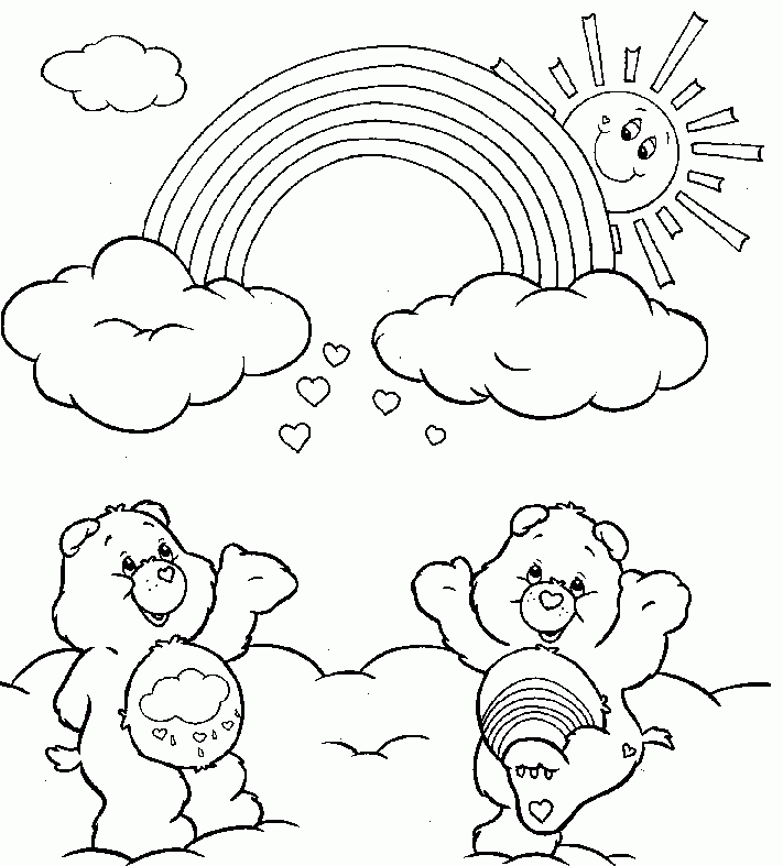 Coloring Page Of A Rainbow - Coloring Home