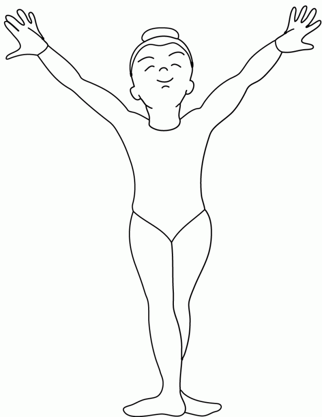 rhythmic gymnast doing Colouring Pages (page 2)