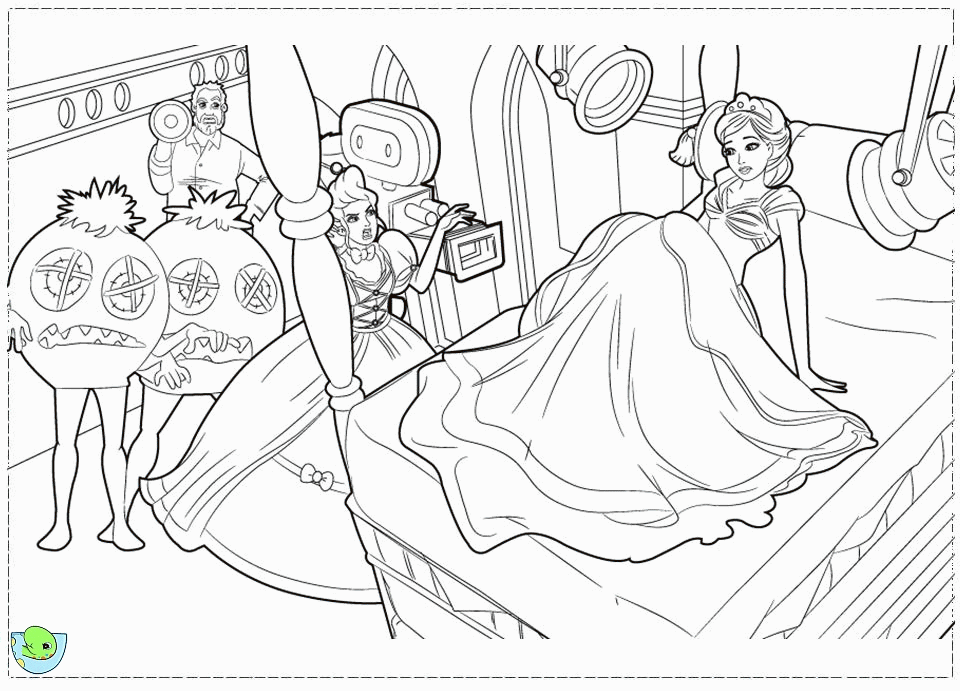 Barbie Fashion Fairytale Coloring Pages Printable - Kids Colouring 