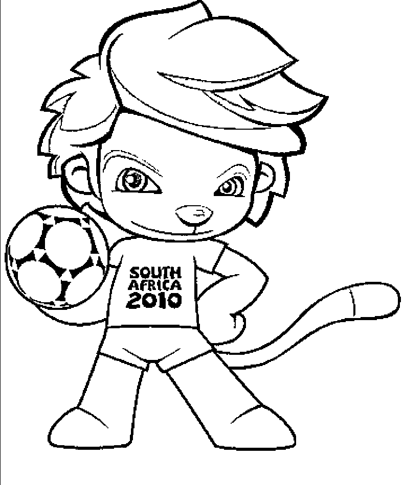 Fifa Wordl Cup South Africa 2010 coloring pages for kids 
